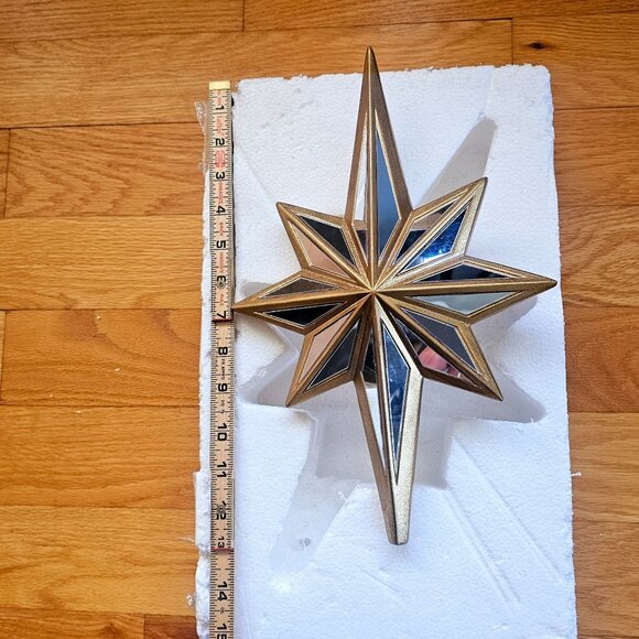 Mirrored Star Christmas Tree Topper Antique Gold Balsam Hill - Picture 11 of 11